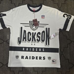 Raiders Bo Jackson Mitchell & Ness Team Origins Premium T Size X-Large